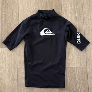 Quiksilver Black Rash Guard with White Logo Men’s size XS